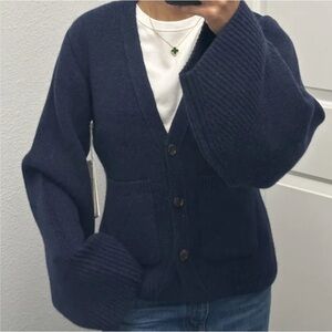 Khaite Scarlet Cardigan Size Small Navy